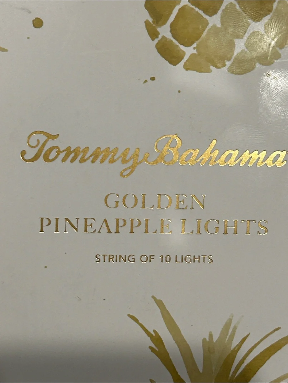 Tommy Bahama Golden Pineapple Lights string of 10 (x2) NEW